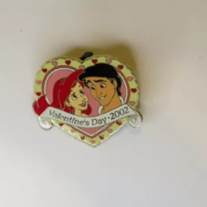Disney Trading Pin Valentine's Day 2002 Ariel & Eric In Heart Limited