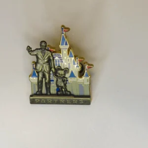 Disney Partners Statue Walt and Mickey Mouse Cinderella's Castle Trading Pin KG
