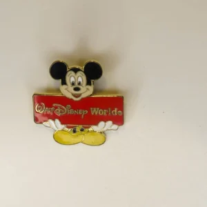 Disney 2000 Pin - Mickey Holding A Red Sign With - Walt Disney World