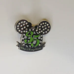 2006 Disney Mickey Mouse Jeweled Logo WDW 35th Anniversary Trading Pin NOC