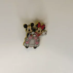 Disney Walt Disney Travel Company Mickey Mouse & Minnie Mouse in Pink Car Pin