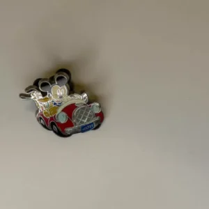AAA  Vacations Disney Mickey Mouse & Pluto Driving In Car Pinback