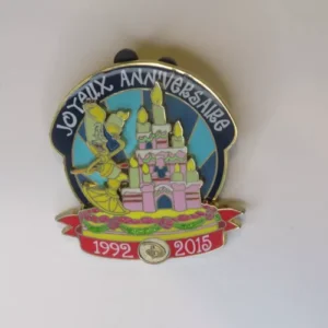 Disney Paris Cinderella Castle Joyeux  Annversaire Lumiere Belle Pin LE HTF