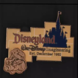Disney Pin Gold 50th anniversary Disneyland Castle 1952 Imagineering