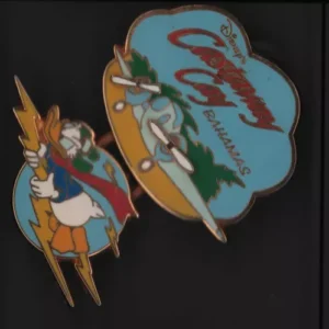 2003 Disney Cruise Line Pin Flying Lightning Donald Castaway Cay Bahamas New!