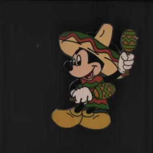 Mickey Mouse Pin Mexico Mexican Sombrero Maracas Limited Edition 5000