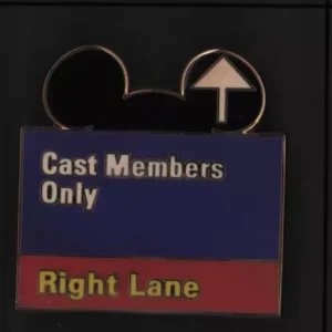 Disney Pin Le Cast Members Only Right Lane Create A Pin Road Sign Cast