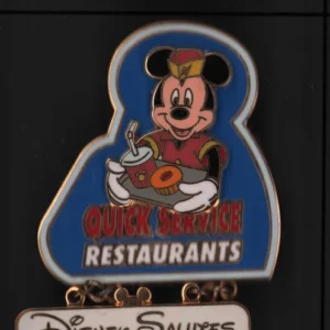 Disney Mickey Salute Salutes Pin Quick Restaurant Wdw Cast Limited
