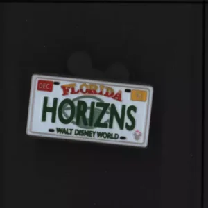 Disney Pin HORIZNS Horizons License Plate Cast Lanyard Hidden Mickey