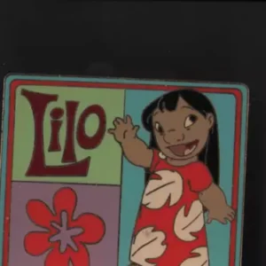 Disney Wdw 2003 Lilo And Stitch Starter Kit Lanyard Lilo Waving Pin