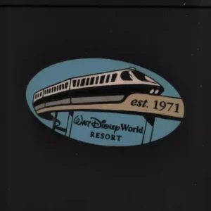 Disney Wdw Walt Disney Resort Monorail Black Est 1971 Oval Year 2001