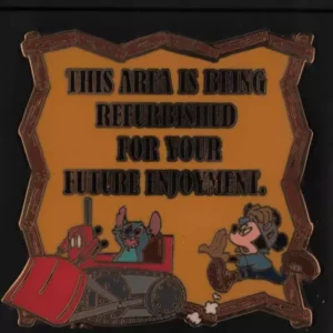 Disney WDW 2005 CAST EXCLUSIVE REFURBISHMENT AREA STITCH AND MICKEY MOUSE Pin