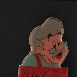 Geppetto Head Pinocchio Coca Cola Disney Pin