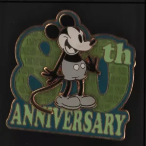 WDW 2008  80TH Years Anniversary with Mickey Mouse Pin  le 3000