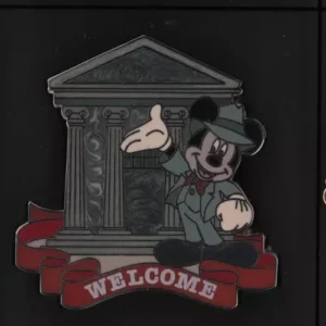 Disney Wdw Museum Of Pintiquities 2009 Mickey Mouse Welcome Pin Le