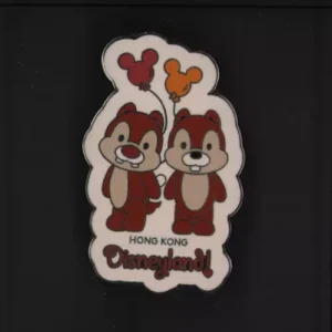 Cutie Characters with Balloons  Chip & Dale  Hong Kong Disneyland Pin