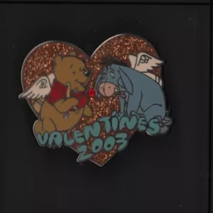 Disney Ds Happy Valentines Dated 2003 Winnie The Pooh Eeyore Pin