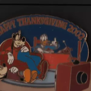 Wdw  Pin  Mickey, Goofy, Donald  Happy Thanksgiving 2002
