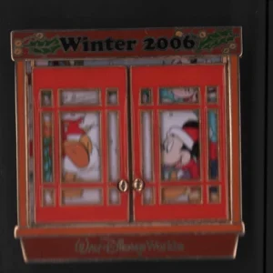 Disney Winter 2006 Christmas Window Mickey Santa Pin