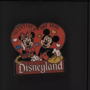 Le Dlr Disneyland Mickey & Minnie Mouse Valentine's Day 2001 Pin