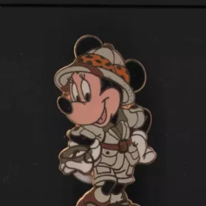 Disney Wdw Safari Minnie Mouse with Compass Leopard Hat Pin