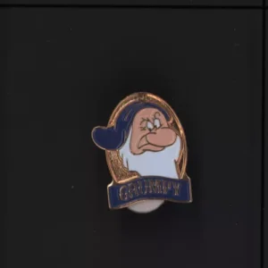 GRUMPY Snow White and the Seven Dwarfs Vintage Disney Enamel Pin Badge A2