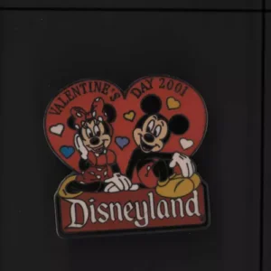 Le Dlr Disneyland Mickey & Minnie Mouse Valentine's Day 2001 Pin