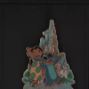 Disney Wdw Lilo & Stitch In Front Of Cinderella's Castle 3d Pin