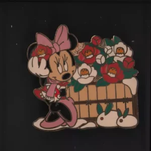 Disney Pin February Flower Of The Month Camellia Minnie Mouse Jds
