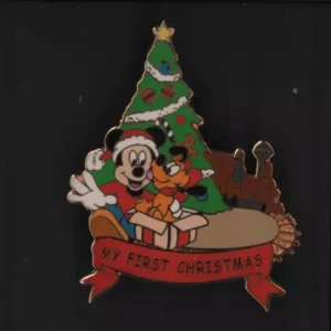 2003 Mickey Mouse And Pluto My First Christmas  Disney Trading Pin