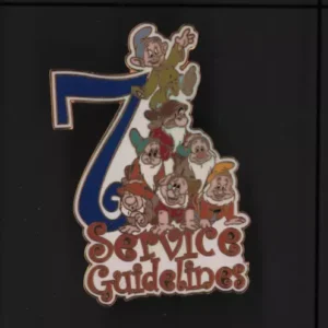 Disney pin WDW Cast Member 7 Service Guidelines Seven Dwarfs Pin