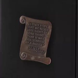 Retired 2001 Walt Disney Pewter Scroll Quote Series #1 Started with a Mouse Pin