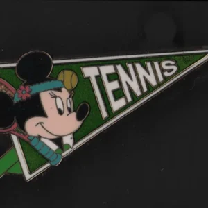 Disney Pin Minnie Mouse Tennis Pennant Racket Sport Game Pin