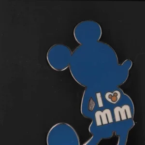 WDW Mickey Mouse  I Heart Mickey Mouse Blue Silhouette Pin # 84838
