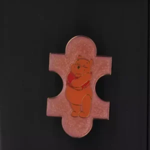 Disney Pin 532 Pooh & Pals Puzzle Piece Set Winnie the Pooh pink glitter (D0)