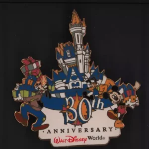 Walt Disney World 30th Anniversary Castle Mickey, Goofy, Pluto Pin
