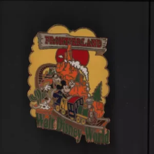 Wdw Frontierland Mickey & Goofy Train Mountain Cactus Pin -