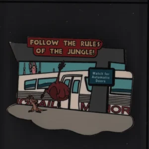 Disney Pin #8 “Follow The Rules Of The Jungle “ Timon Pumbaa Monorail *RARE*