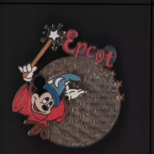 Epcot Center Mickey Mouse With Wand Vest Jacket Disney Pin Pinback