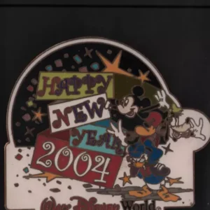 Disney Pin - Wdw - Mickey, Goofy & Donald - Happy Year 2004 - Cast Le