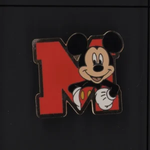 Disney Pin 25472 Mickey Mouse Varsity Letter M Initial Cast Lanyard