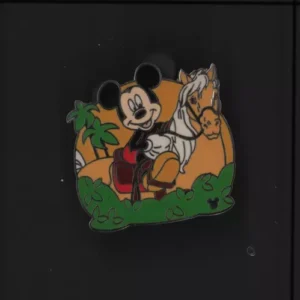 Mickey Horseback Riding Pin Recreation Disney Cast Lanyard - Wdw