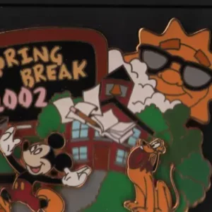 WDW - Spring Break 2002 Slider Mickey & Pluto Disney Pin 10850