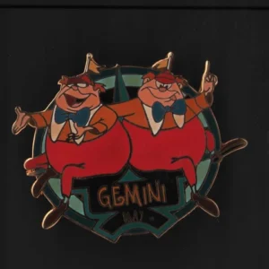 Disney Pin Zodiac Series TWEEDLE DEE TWEEDLE DUM Gemini May Alice in Wonderland