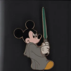 2006 Disney Metal Pin Star Wars Mickey as Luke Skywalker WDW Original Card