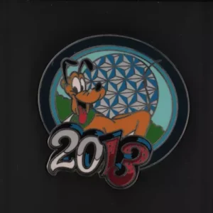 DISNEY WDW 2013 DATED STARTER  PLUTO AT EPCOT SPACESHIP EARTH ONLY PIN