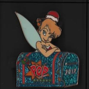 DISNEY PARK PIN TINKER BELL  SEASON GREETINGS POP CENTURY  HINGED LE