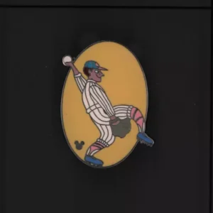 Disney Mickey's Toontown Baseball Pitcher Yellow Oval Hidden Mickey