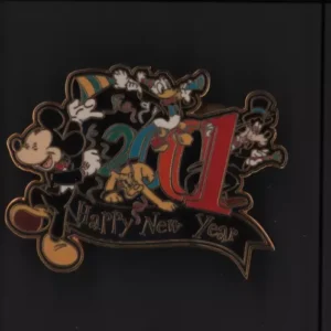 Wdw Disney 2000 Happy Year 2001 Mickey Donald Goofy Pluto Pin Pp 3440