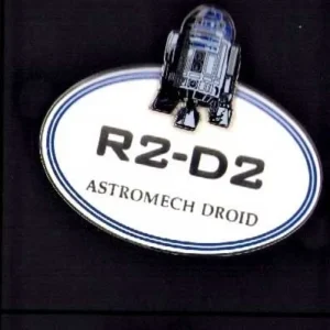 Disney Cast Exclusive Star Wars R2-D2 Droid Nametag Star Wars Pin